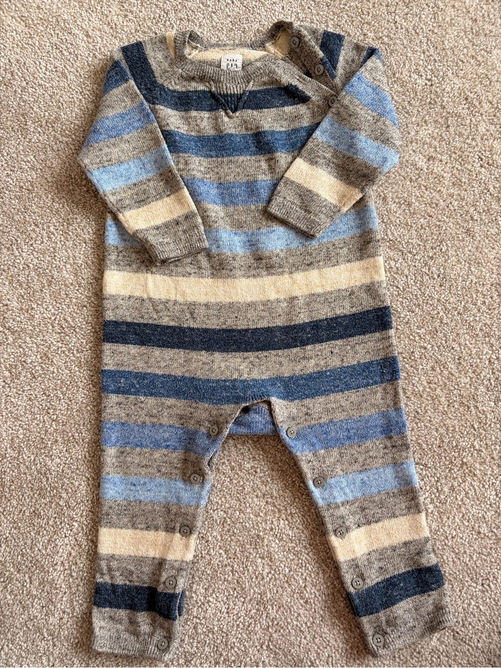 Baby GAP Striped Knit Sweater Onesie